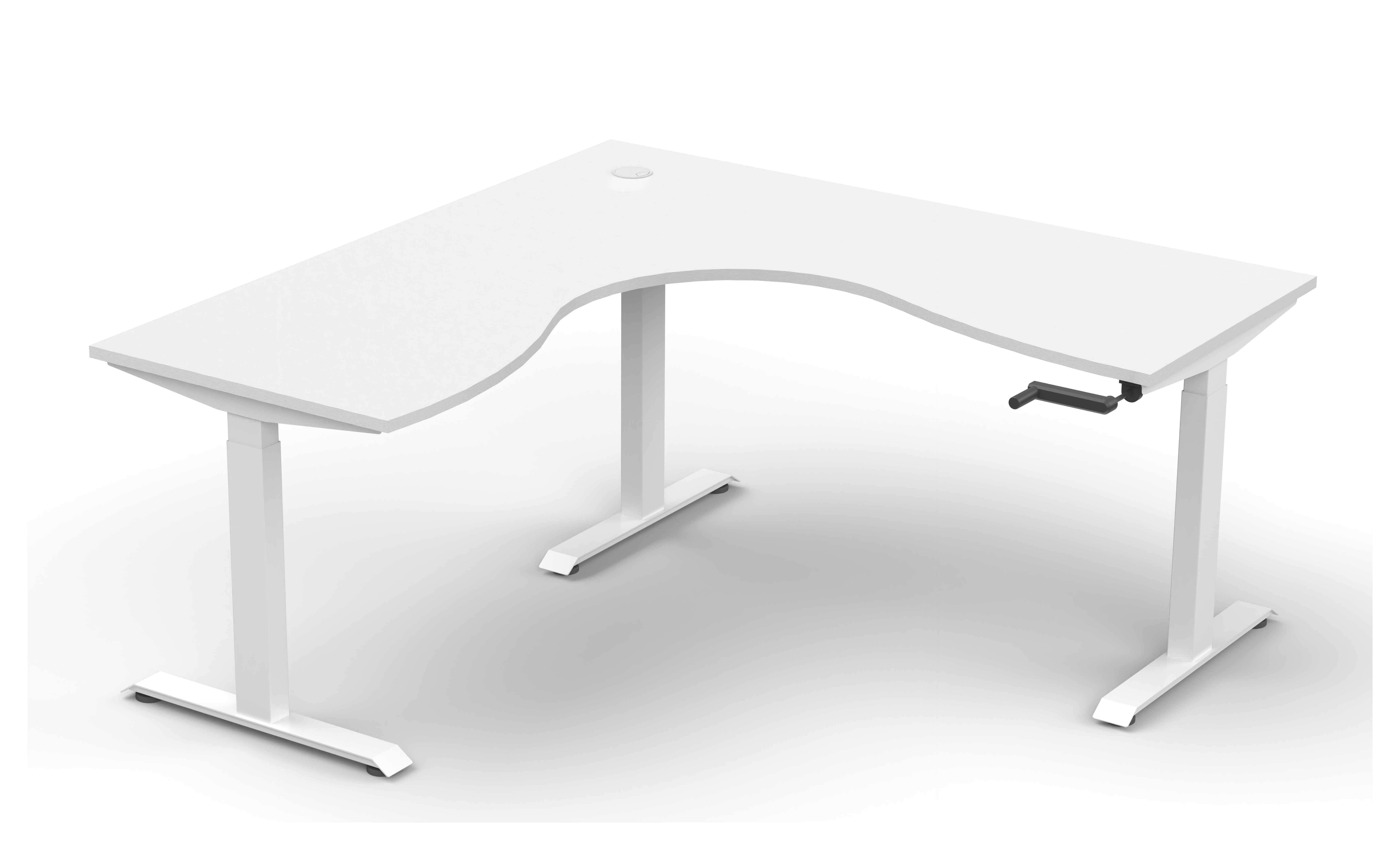 Boost Crank Height Adjustable Corner Desk - 1800x1800 NWWS